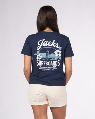 Women's Tip Toe Heavyweight S/S Tee - Navy