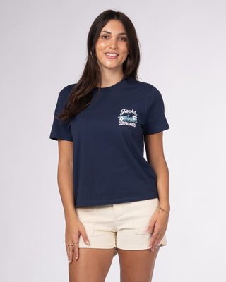 Women's Tip Toe Heavyweight S/S Tee - Navy
