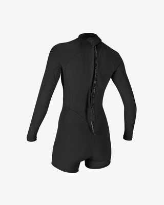Women's Bahia 2/1mm Back Zip Long Sleeve Springsuit - Black/Black/Black