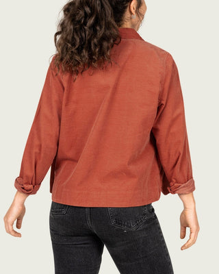 Marsh Wear Women's Cody Corduroy Long Sleeve Shirt - Etruscan Red