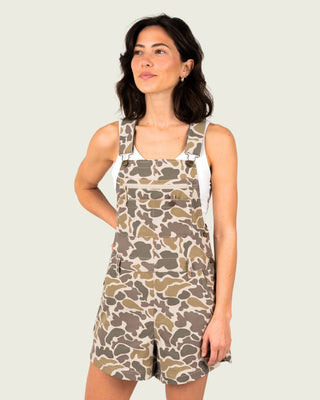 Women's Escape Shortalls - Khaki Mallard Camo