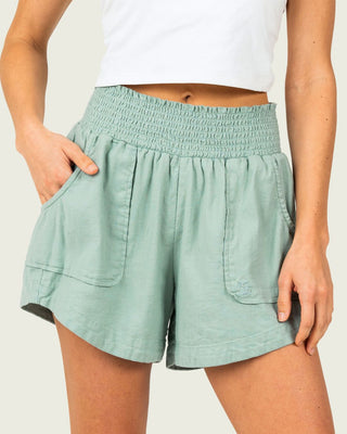 Marsh Wear Marsh Wear Women's Lowtide Linen Short Sleeve Shirt - Agate