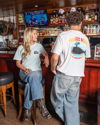 Woody's Wharf PGMT S/S Tee - White