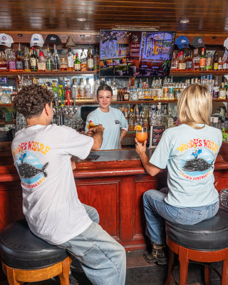 Woody's Wharf PGMT S/S Tee - White