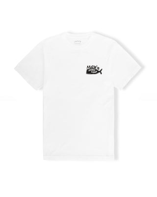 Woody's Wharf PGMT S/S Tee - White