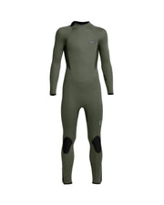 Kid's Axis Back Zip Full Wetsuit 3/2mm w/Ankle Zips - Military Green