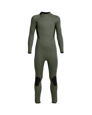 Kid's Axis Back Zip Full Wetsuit 3/2mm w/Ankle Zips - Military Green