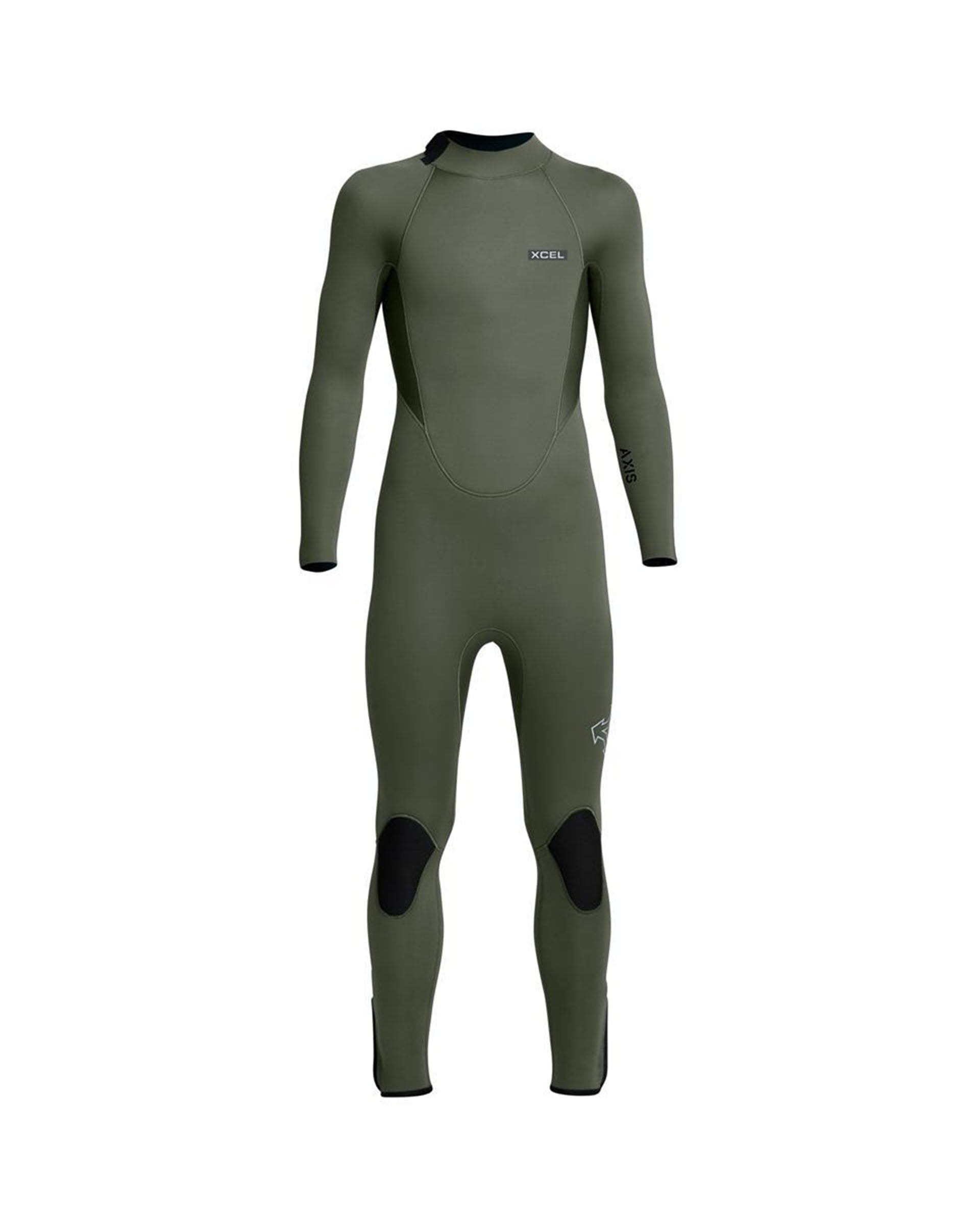 Xcel Kid's Axis Back Zip Full Wetsuit 4/3mm w/Ankle Zips - Military Green