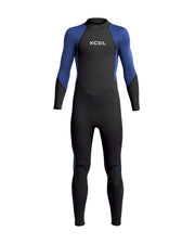 Xcel Kid's Axis Flatlock Back Zip Full Wetsuit 3/2mm - Black/Navy