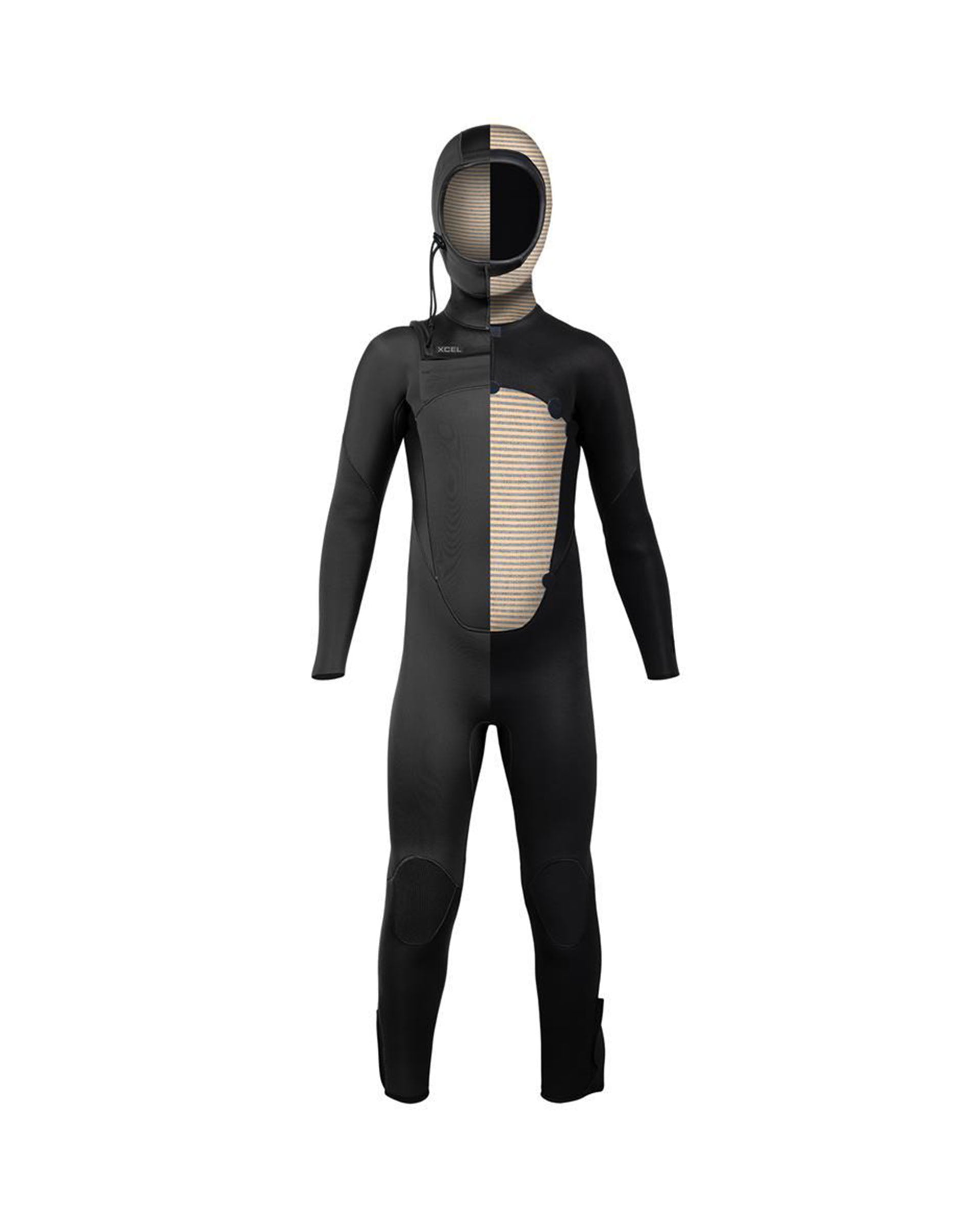 Xcel Kid's Axis 5/4mm Hooded Fullsuit - Black