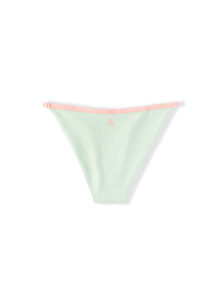 Youth Capri Ribbed Swim Set - Soft Coral/Mint