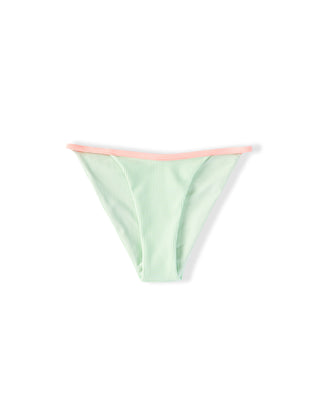 Youth Capri Ribbed Swim Set - Soft Coral/Mint