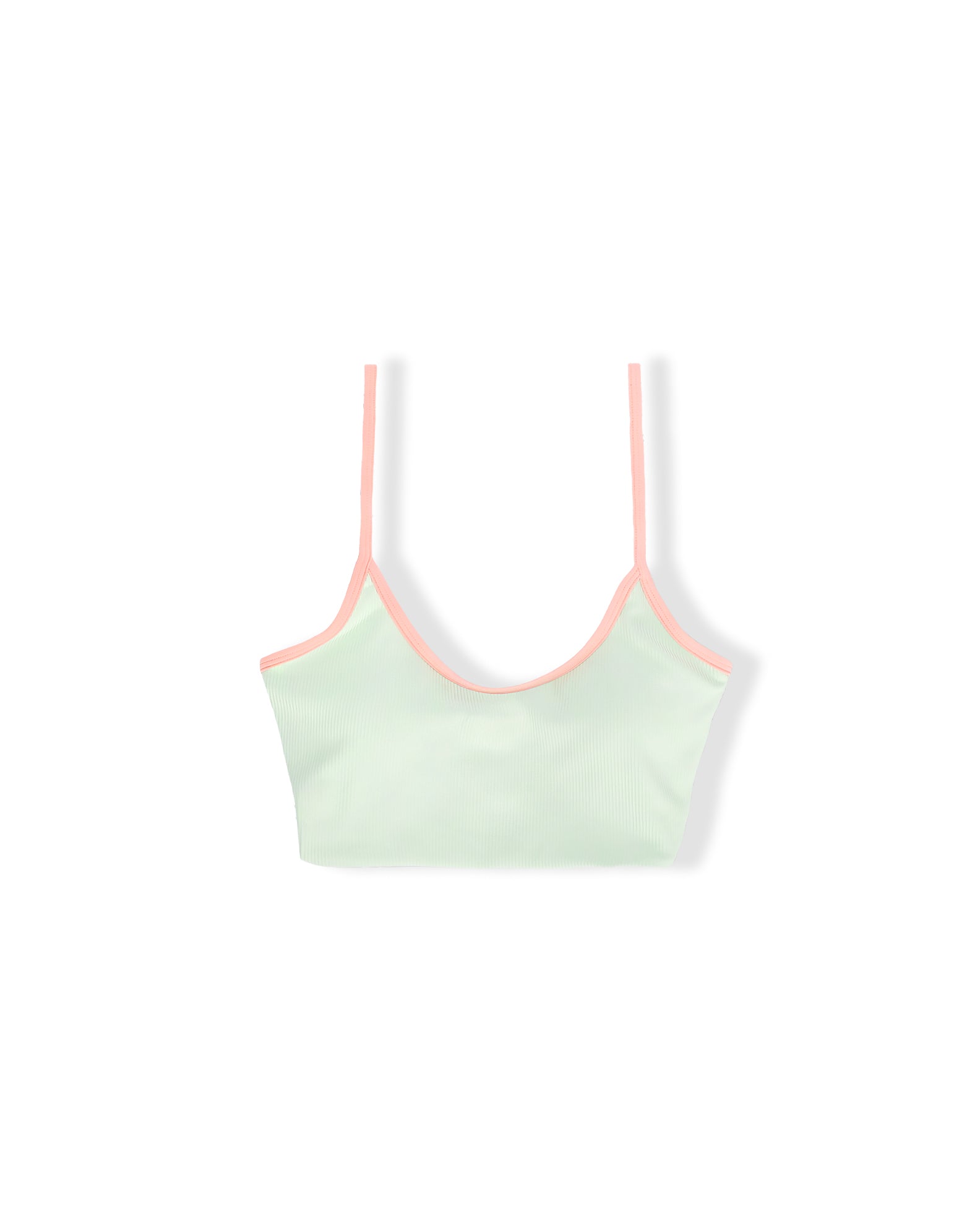 Youth Capri Ribbed Swim Set - Soft Coral/Mint