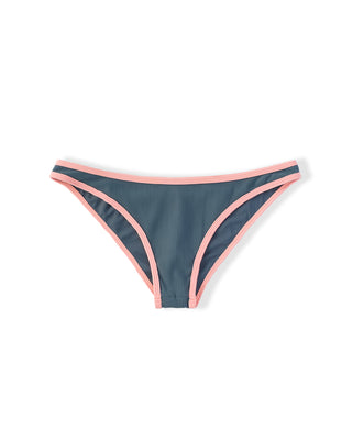 Youth Lola Ribbed Swim Set - Slate/Soft Coral