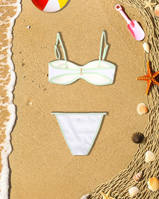 Youth Sydney Ribbed Swim Set - Cloud/Mint
