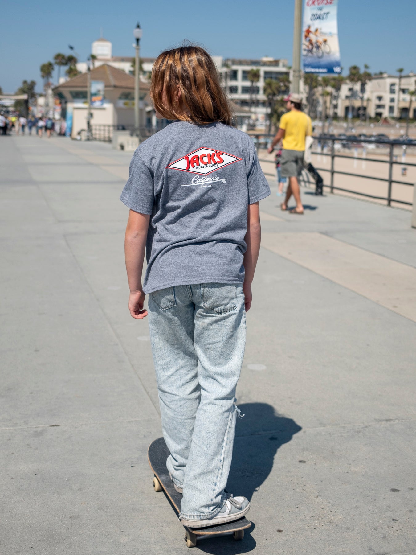 Youth Cal Diamond S/S T-Shirt - Graphite Heather