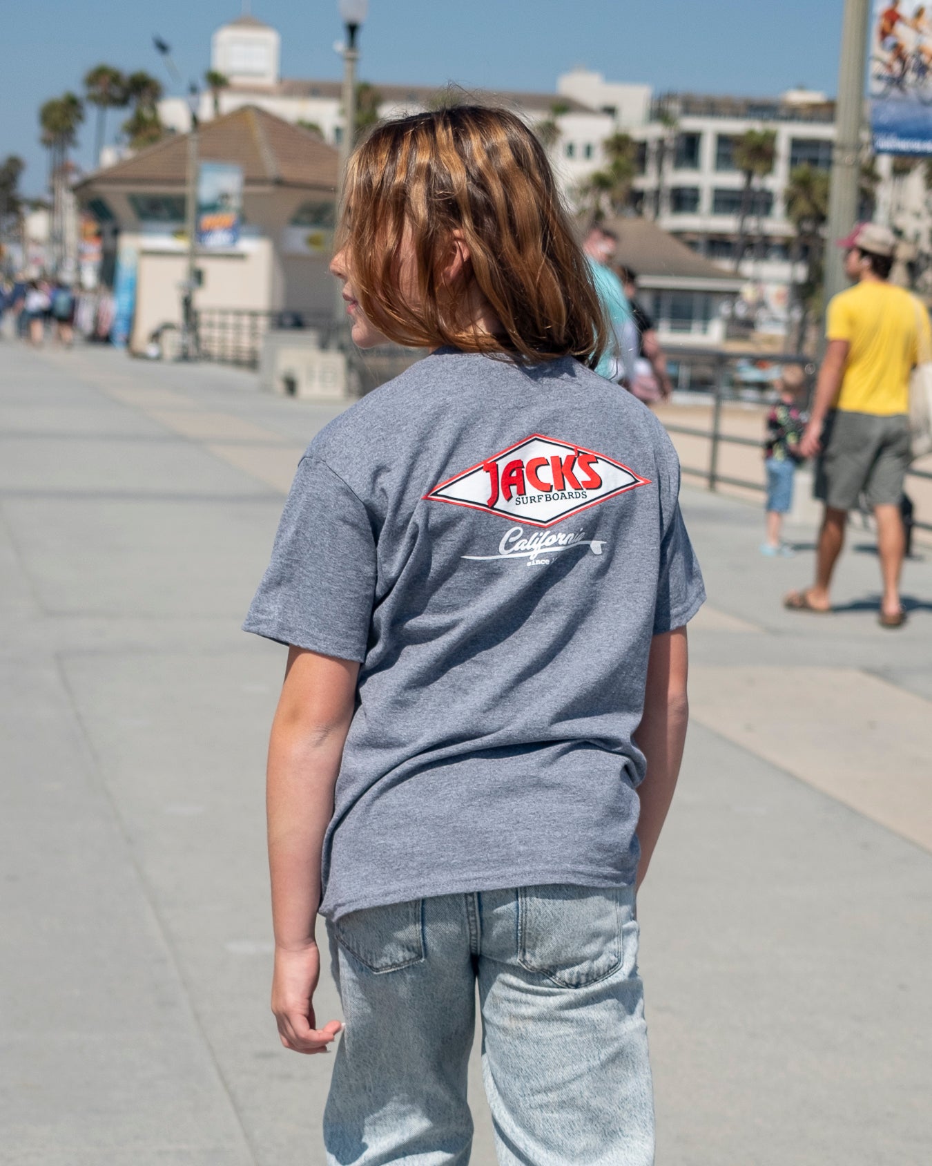 Youth Cal Diamond S/S T-Shirt - Graphite Heather