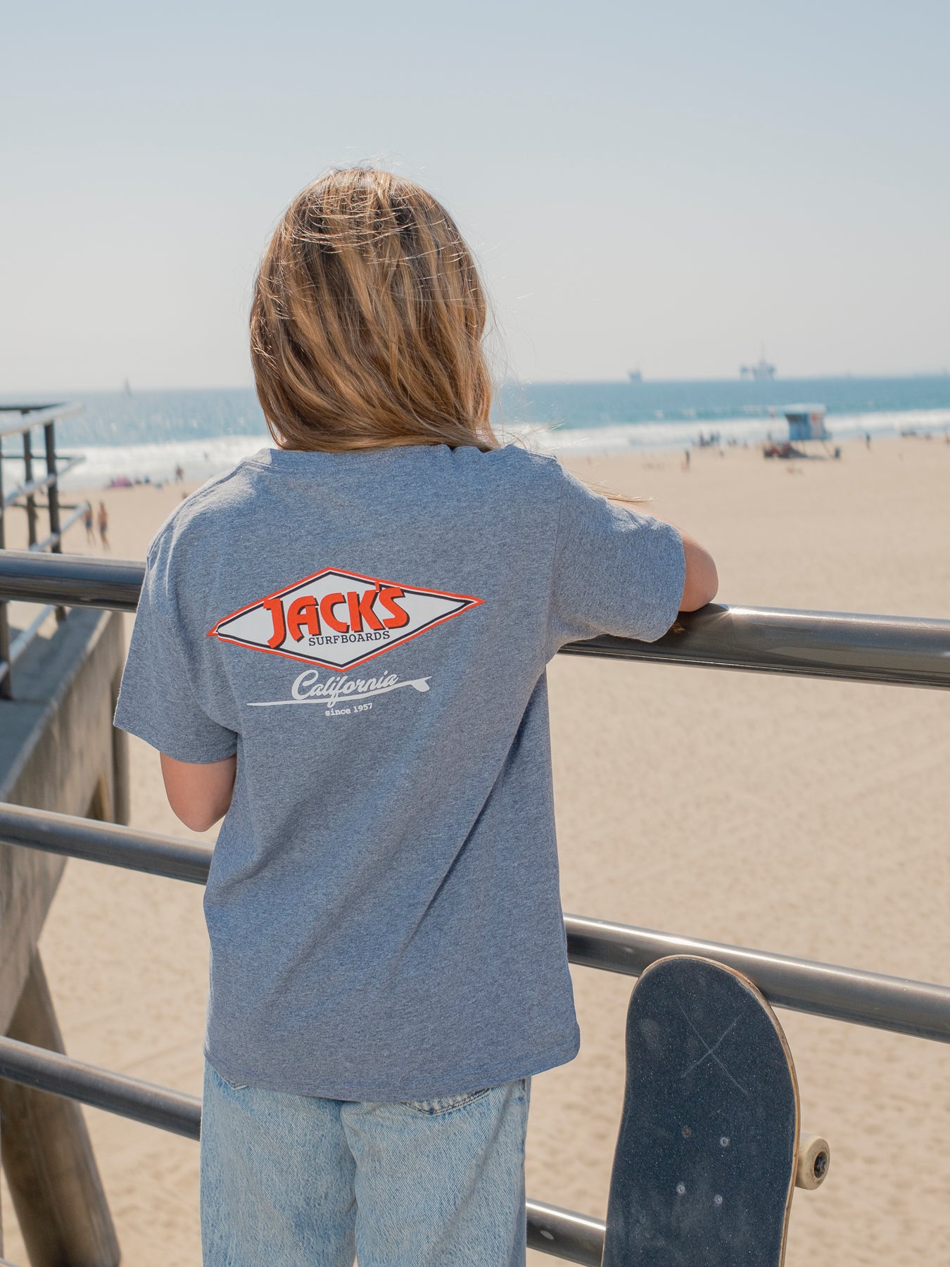 Youth Cal Diamond S/S T-Shirt - Graphite Heather