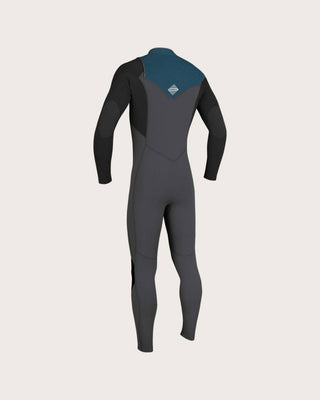 Youth Hyperfreak 3/2+ Chest Zip Fullsuit - Gunmetal/Black/Ultra Blue