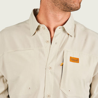 Marsh Wear Men's Lenwood Tech Longsleeve Woven Shirt - Stone