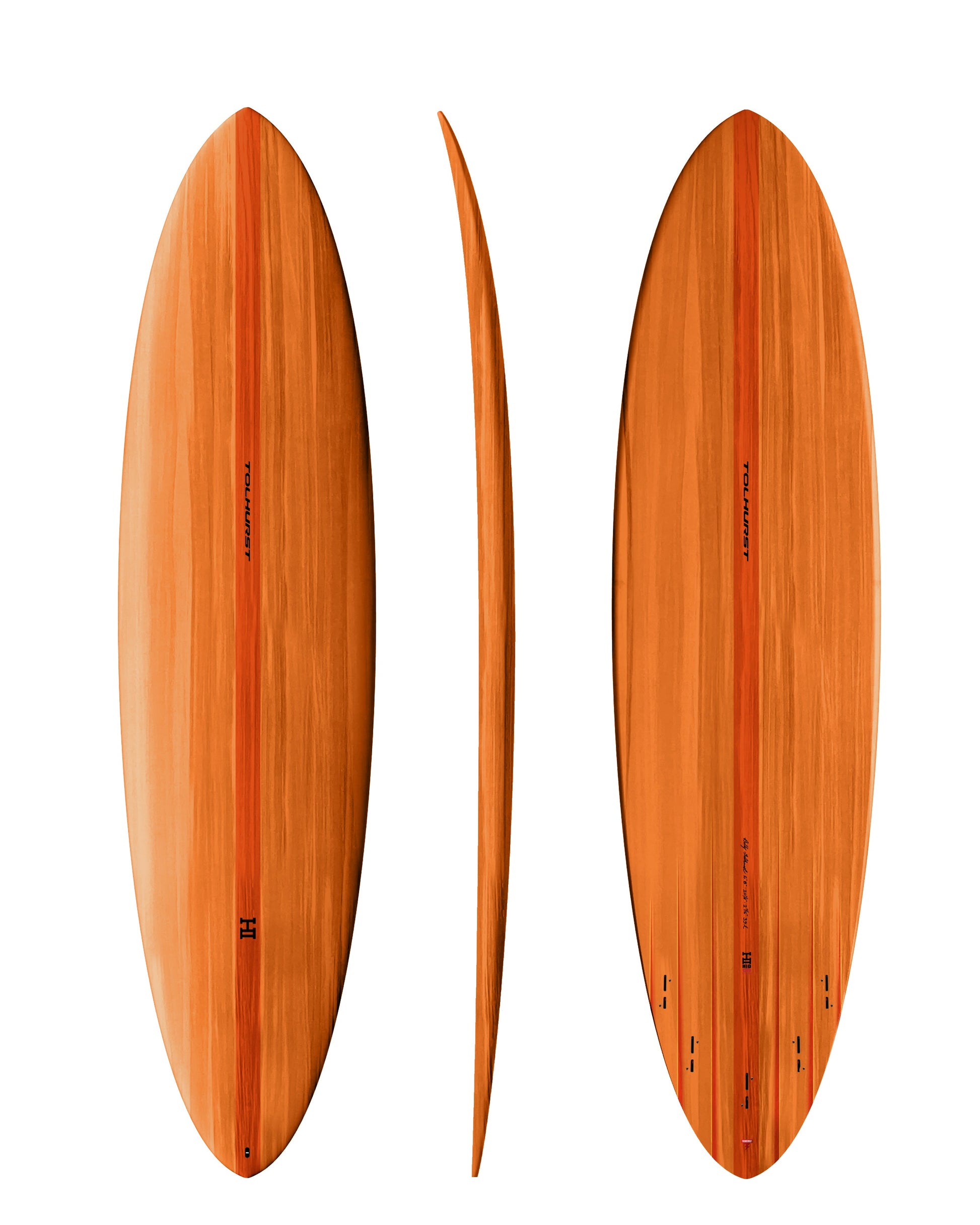 Thunderbolt x Harley Ingleby Thunderbolt Red Tech Mid 6 Mini Surfboard-Orange