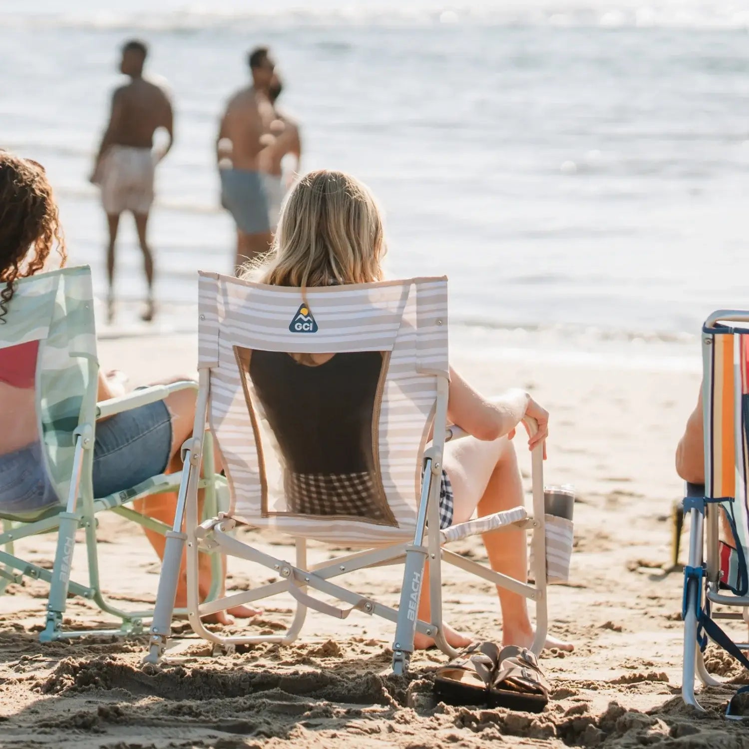 GCI Outdoor Beach Rocker™ Chair - Neutral Stripe