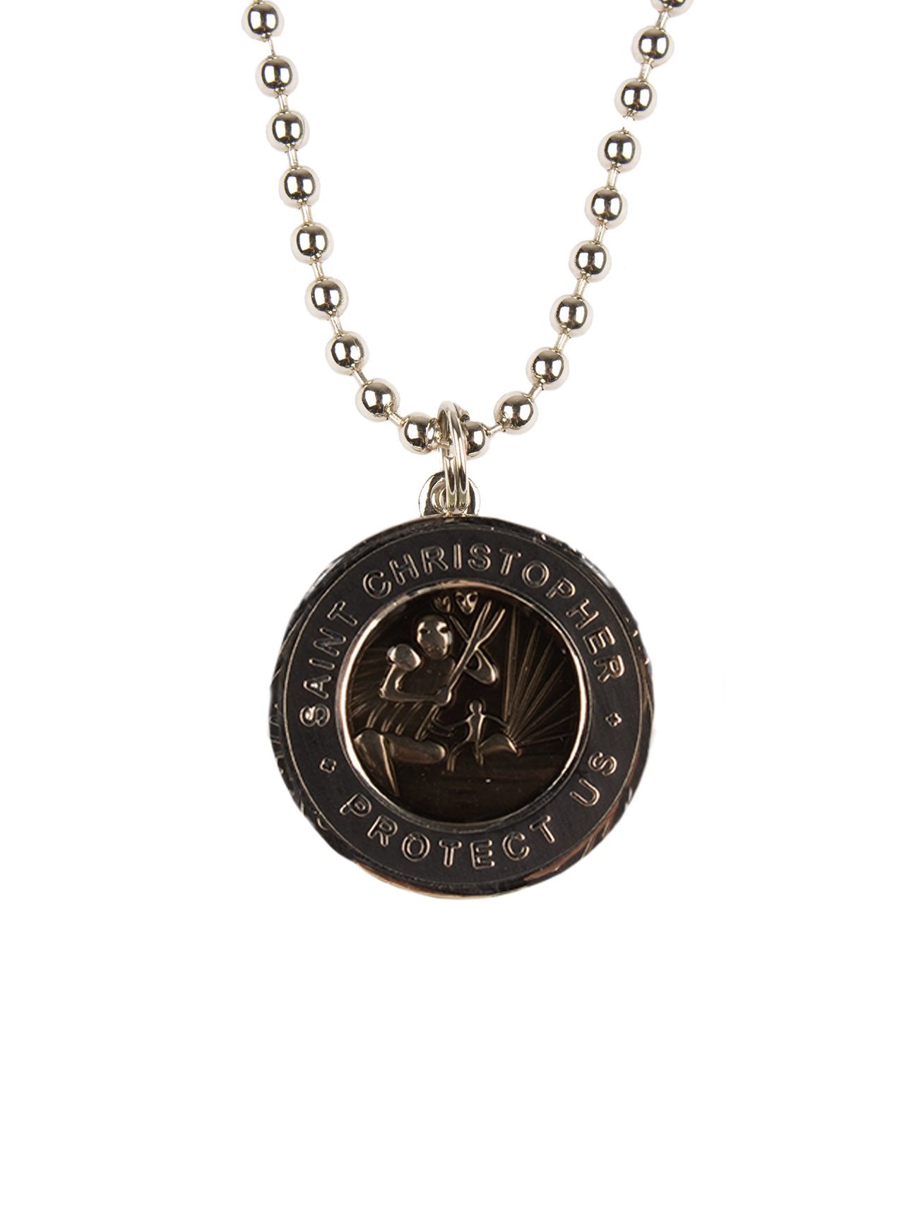 Jack's St. Christopher Necklace -Black / Charcoal