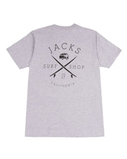 Jack's Surfboards Men's Bus Stop Modern Fit Short Sleeve Tee - Heather Grey