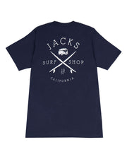 Jack's Surfboards Men's Bus Stop Modern Fit Short Sleeve Tee - Navy