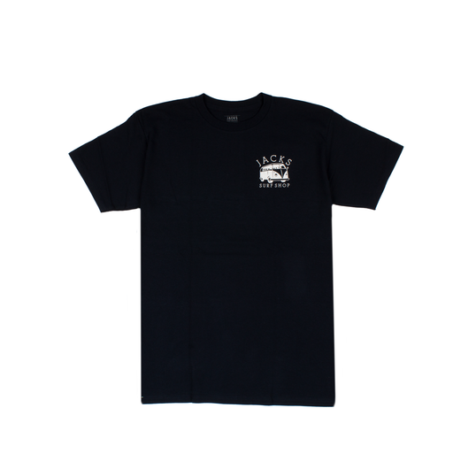 Jacks Surfboard Bus Stop Classic Fit Short Sleeve Tee Features: Navy