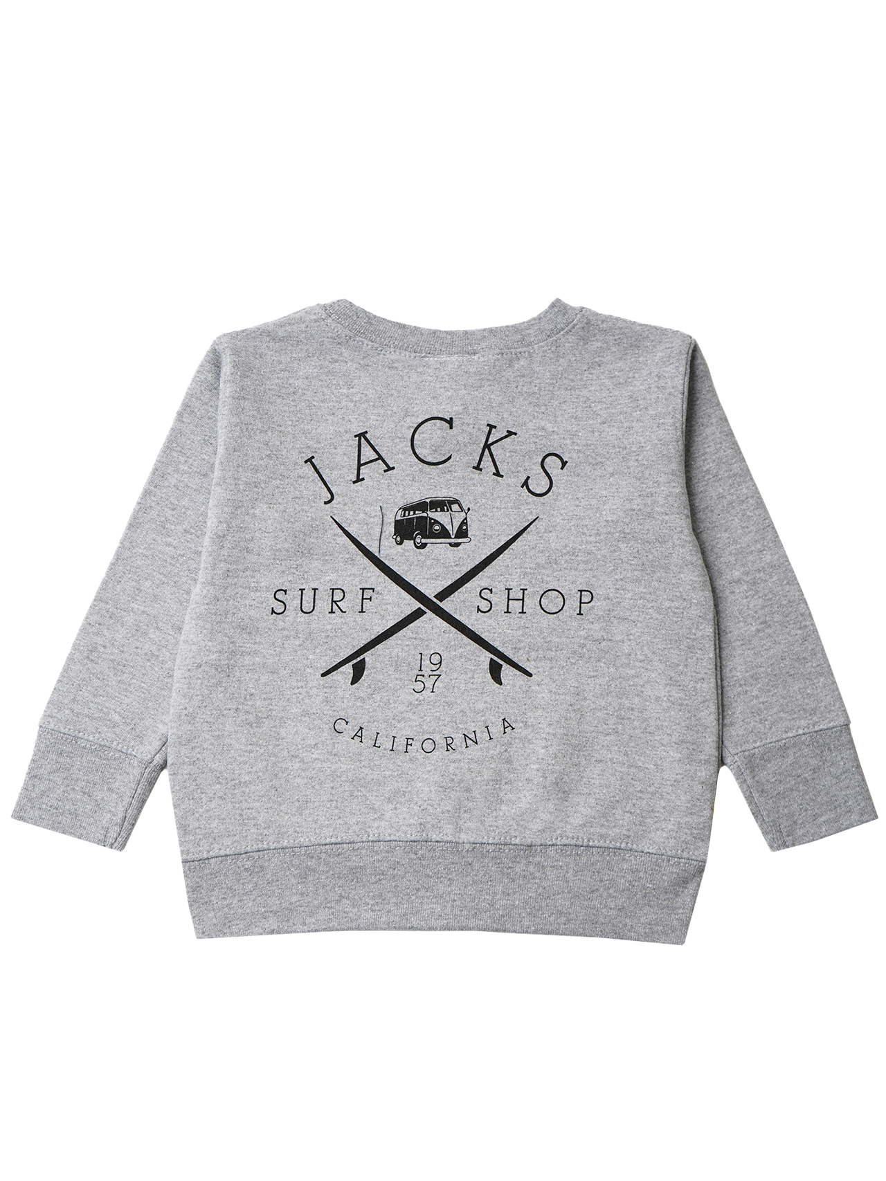 Jack's Surfboard's Toddler's (2-7) Bus Stop Crewneck Sweatshirt - Heather Grey