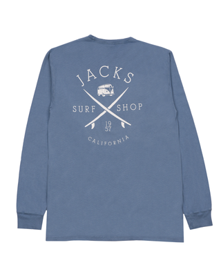 Jack's Surfboard Bus Stop Pigment Long Sleeve Tee - Salt Water