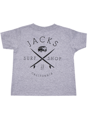 Jack's Surfboards Bus Stop (2-7) Little Dude S/S T-Shirt 23' - Heather Grey