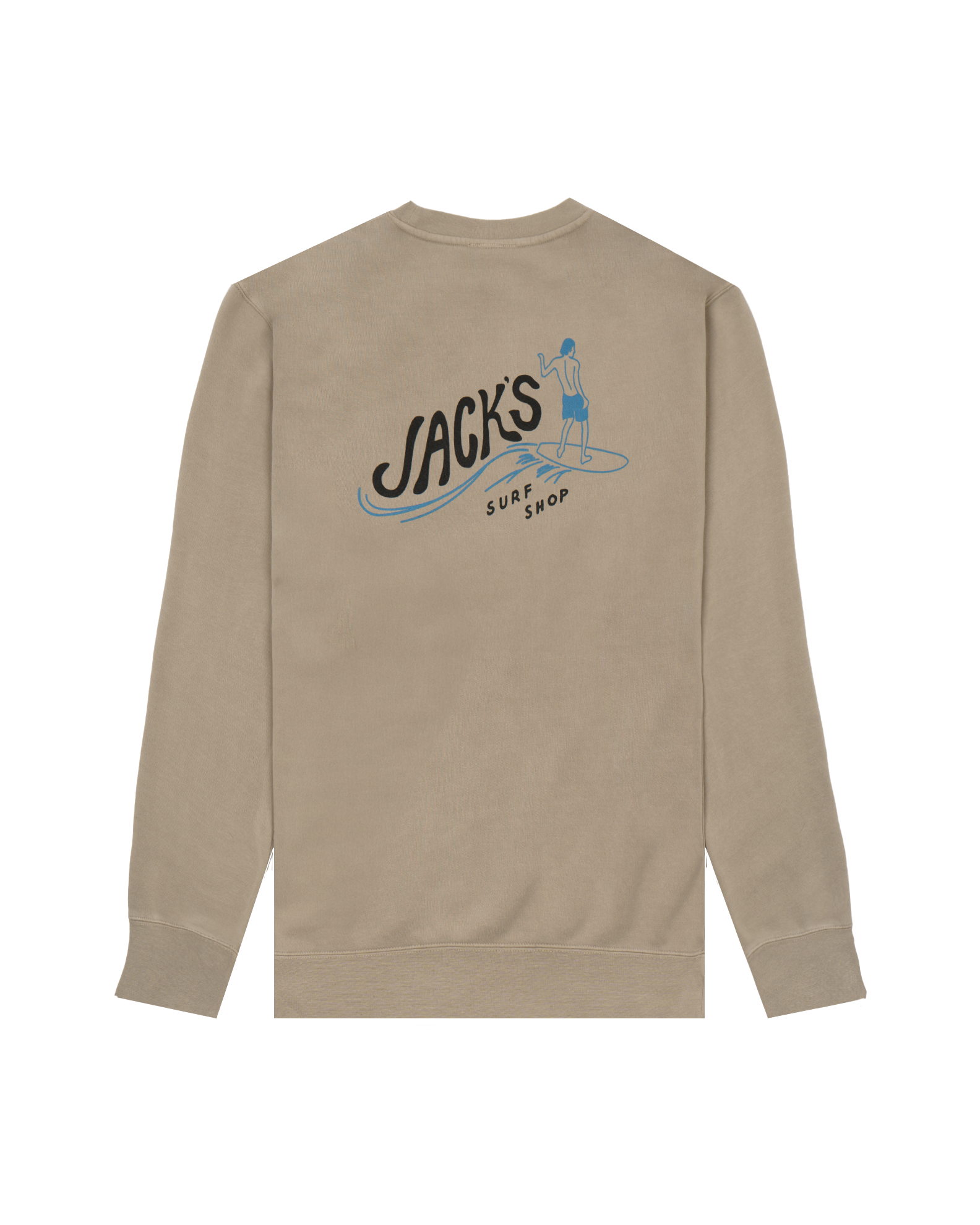 Bobber Pigment Dye L/S Crewneck Sweatshirt - Pigment Sand Stone 