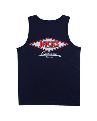 Jack's Surfboards Cal Diamond Tank Top - Navy
