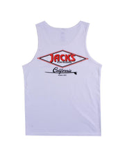 Jack's Surfboards Cal Diamond Tank Top - White