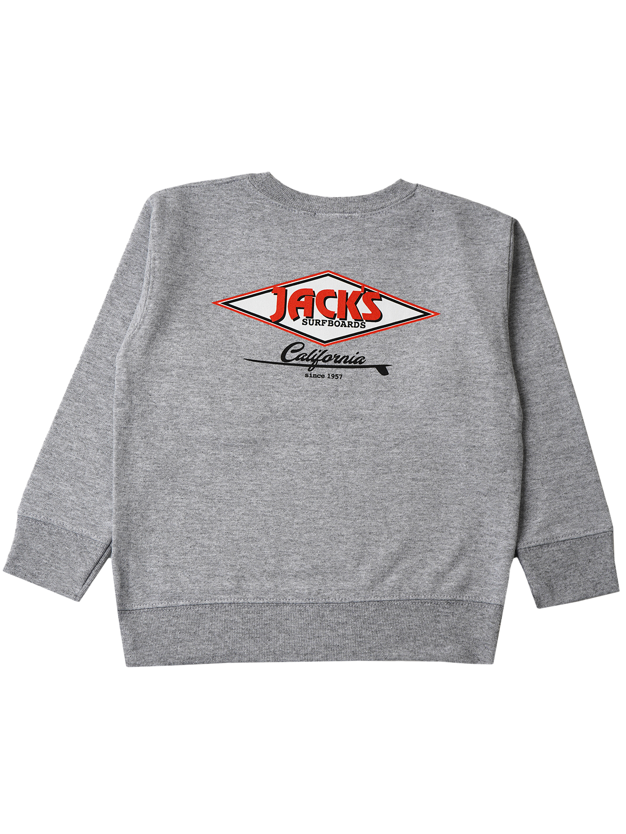 Jack's Surfboard's Toddler's (2-7) Cal Diamond Crewneck Sweatshirt - heather Grey