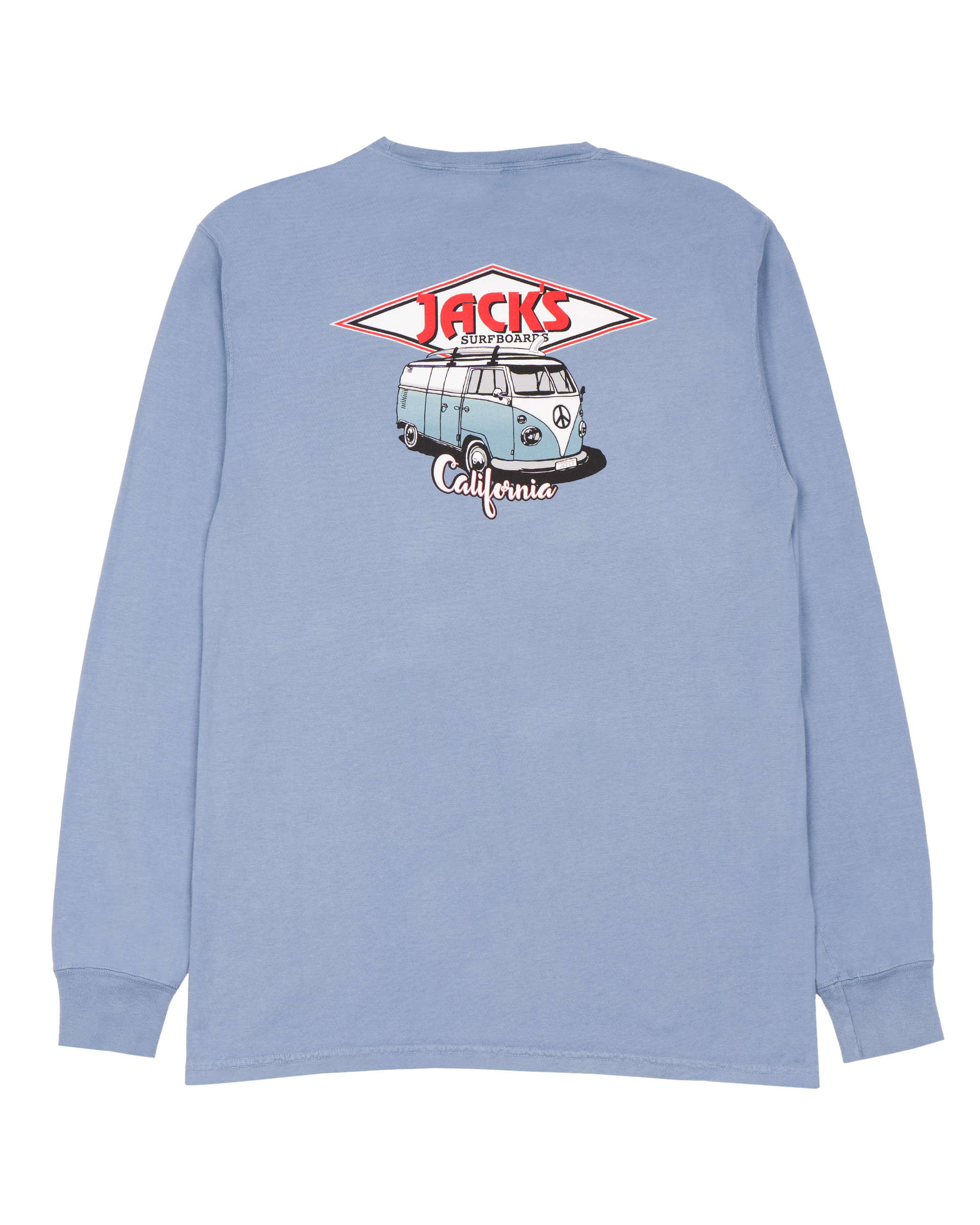 Jacks Surfboard's CA Diamond Transport Pigment Long Sleeve Tee - Salt Water