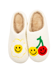 Jack's Surfboards Women's Smiley 3.0 Slipper- Flower/ Cherries - White