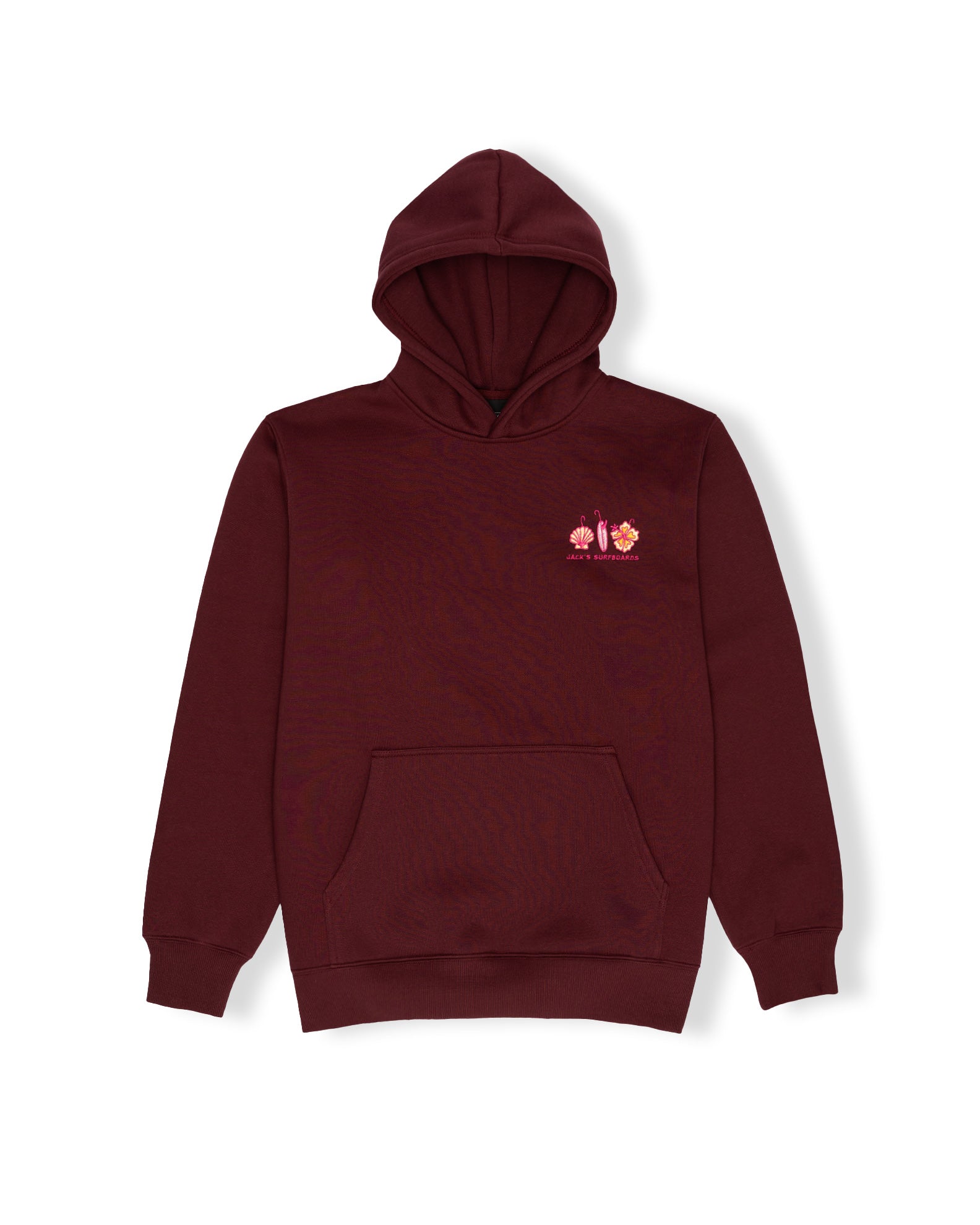 Women's Shell Tree Pullover Hoodie - Burgundy