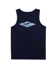 Crystal Wave Tank Top - Navy
