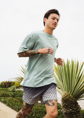 Seafoam oversized tee made from soft, breathable fabric for comfort and style.