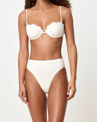 L*Space Women's Sunrise Shell Bikini Top - Cream