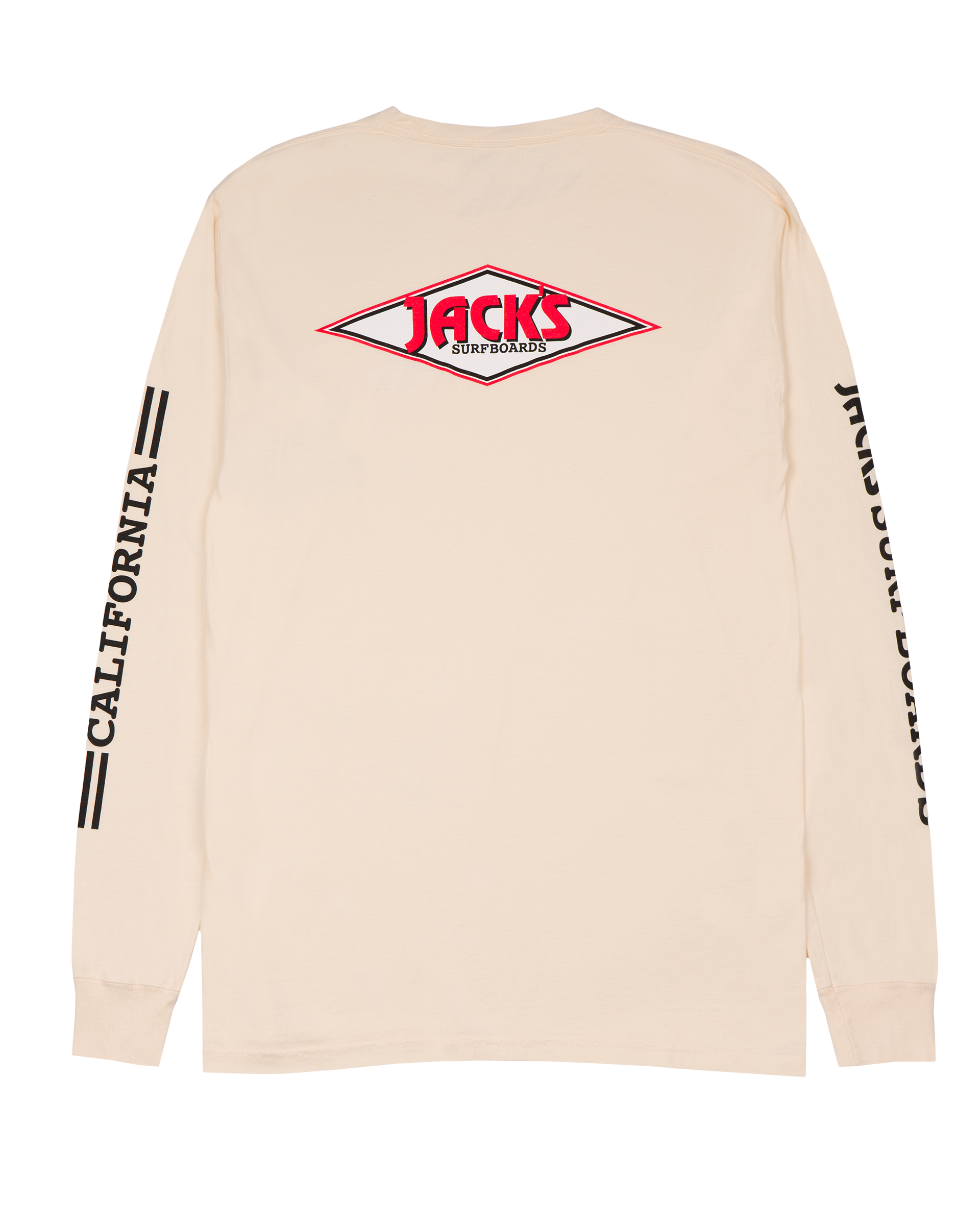 Jacks Surfboard Diamond Sleeved Pigment Long Sleeve Tee - Parchment