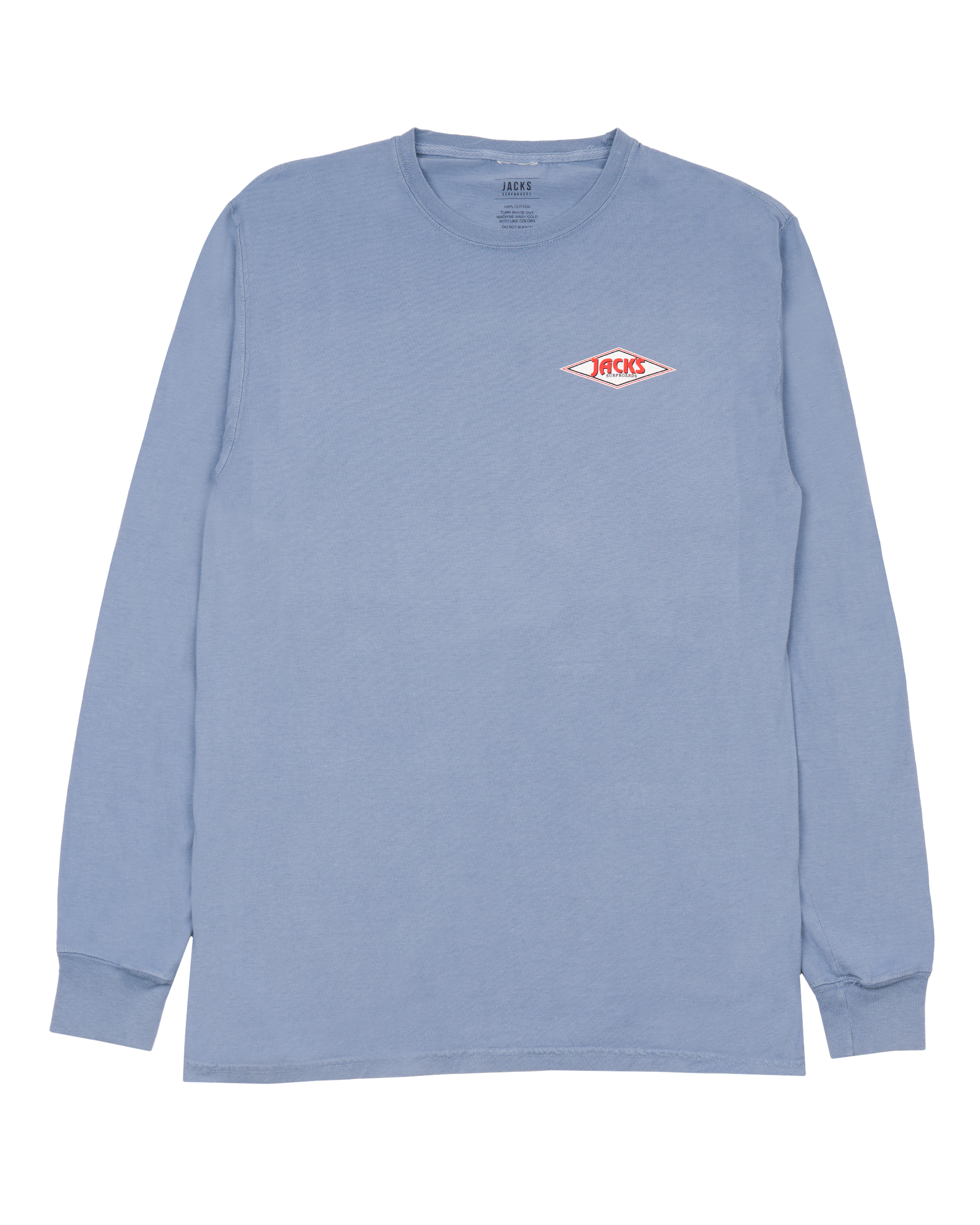 Jacks Surfboard's CA Diamond Transport Pigment Long Sleeve Tee - Salt Water