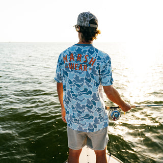 Marsh Wear Men's Stackhouse S/S Tech Tee - Silver Mallard Camo