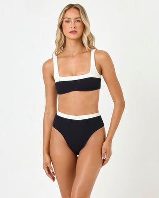L*Space Women's Misha Bikini Bottom - Black-Cream