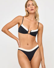 L*Space Women's Mercer Bikini Bottom - Black-Cream