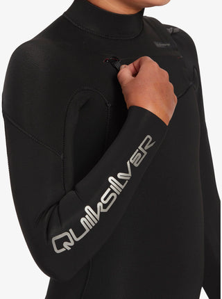 Quiksilver Boys Everyday Sessions 4/3mm Chest Zip Steamer Fullsuit Wetsuit - Black