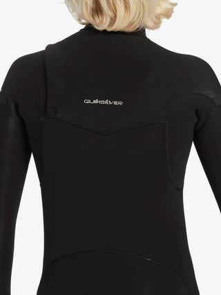 Quiksilver Boys Everyday Sessions 4/3mm Chest Zip Steamer Fullsuit Wetsuit - Black